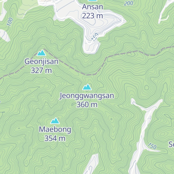 Map of Jeonggwangsan