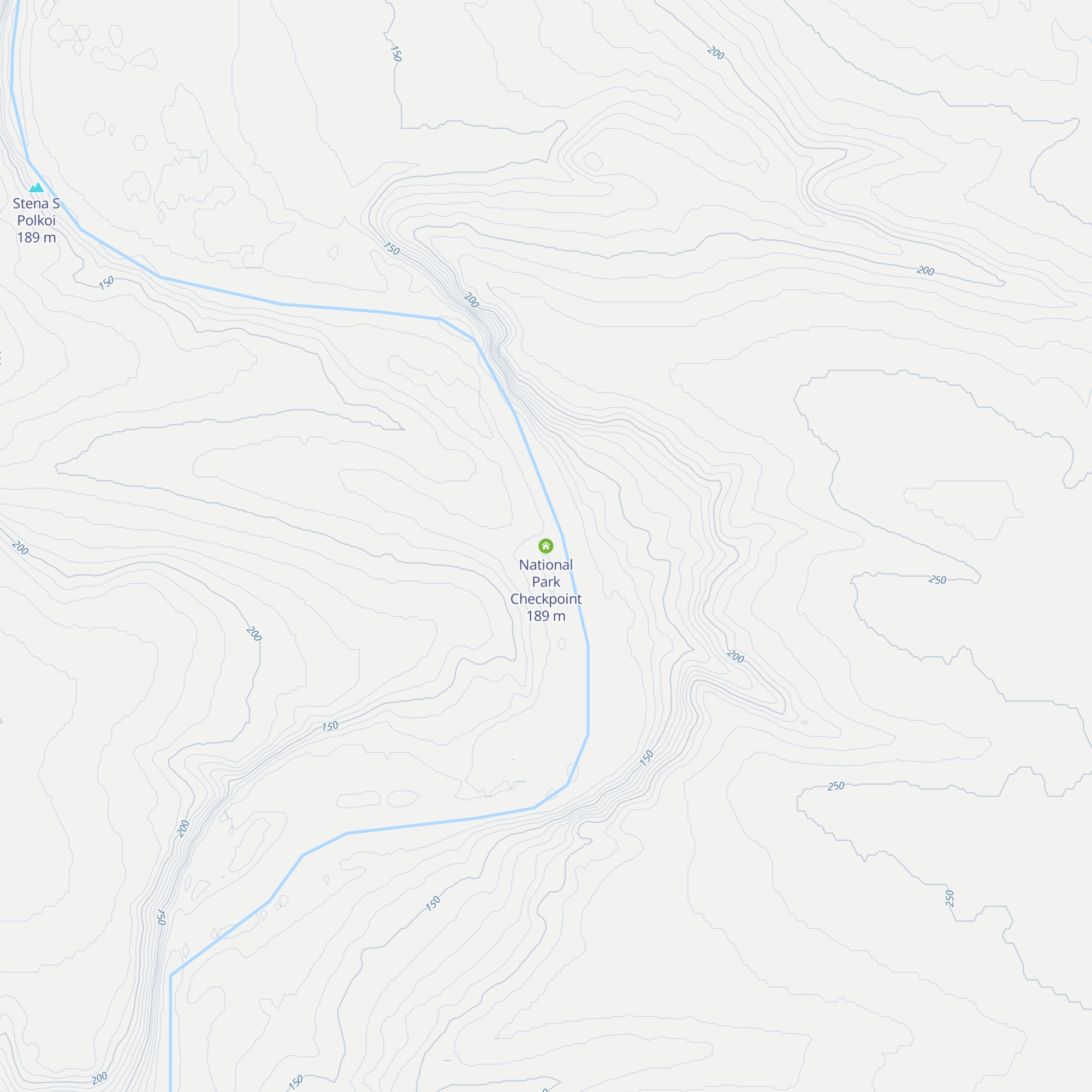 National Park Checkpoint map