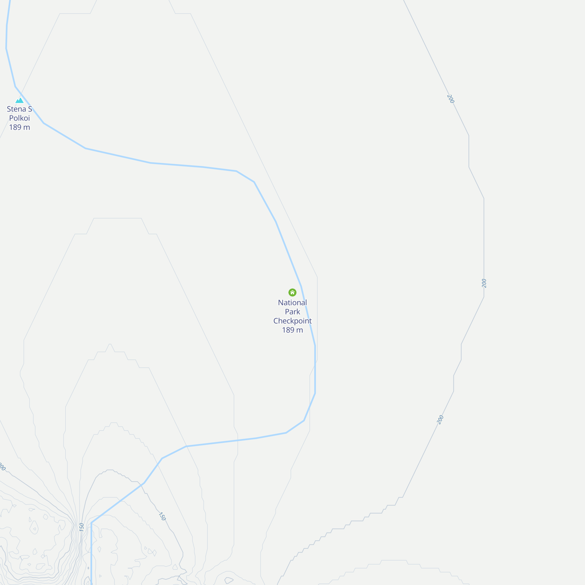 National Park Checkpoint map