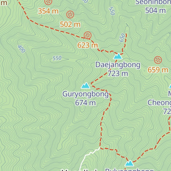 Map of Guryongbong