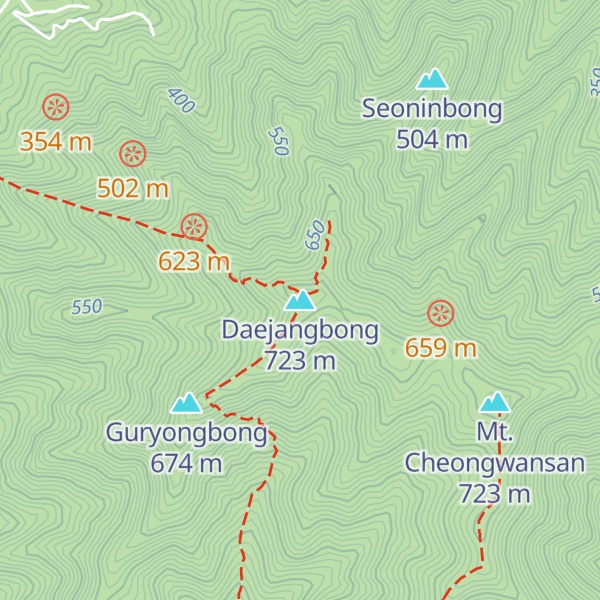 Map of Daejangbong