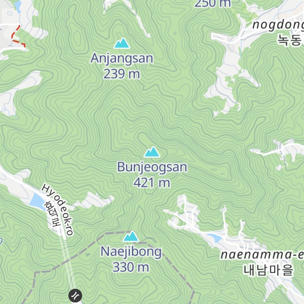 Map of Bunjeogsan