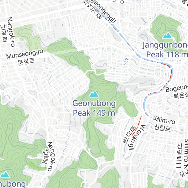 Map of Geonubong Peak