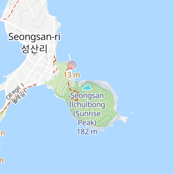 Map of Seongsan Ilchulbong (Sunrise Peak)