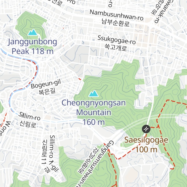 Map of Cheongnyongsan Mountain