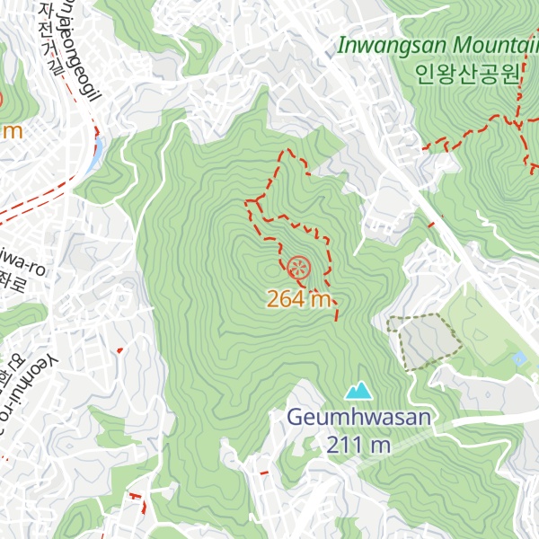 Map of Ansan Mountain
