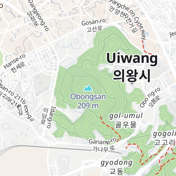 Map of Obongsan