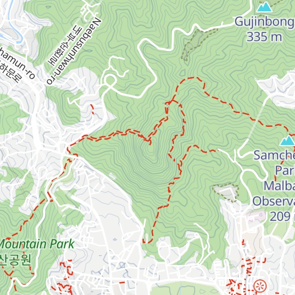 Map of Bugaksan