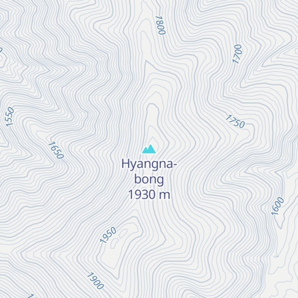 Map of Hyangna-bong
