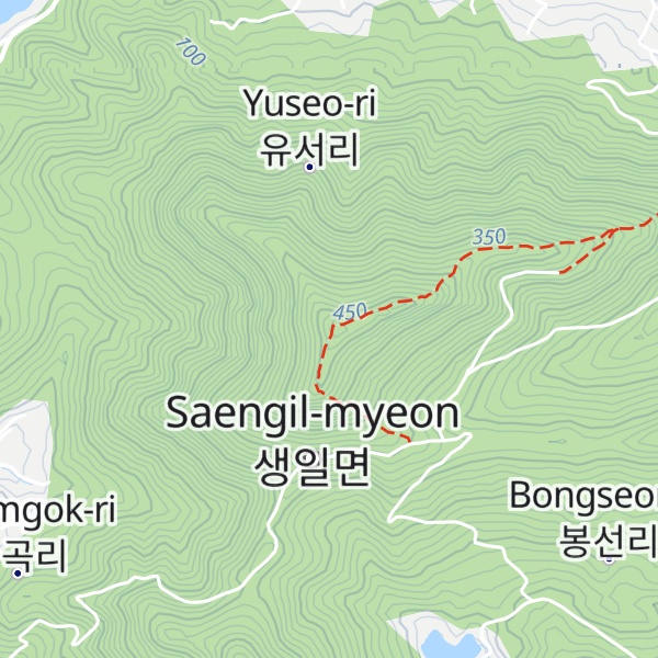 Map of Baegunsan
