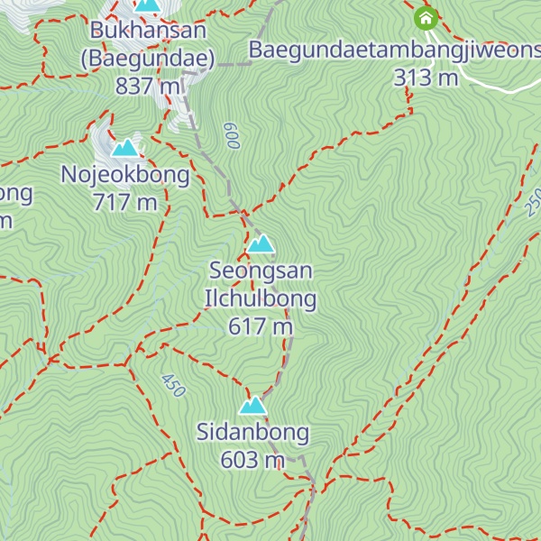 Map of Wolchulbong-Gipfel