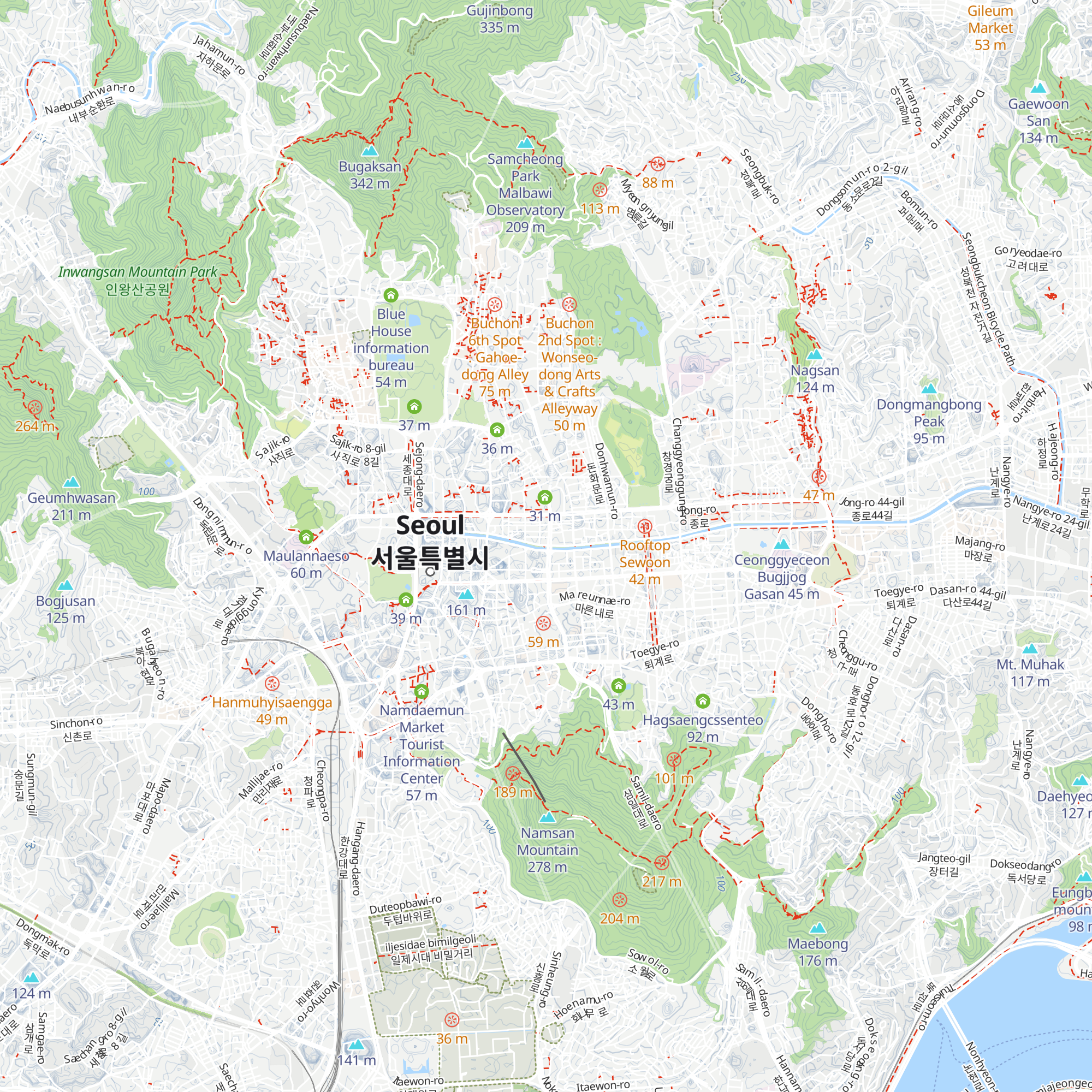 Tourist Information CHEONG stream map