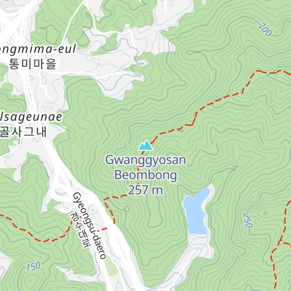 Map of Gwanggyosan Beombong