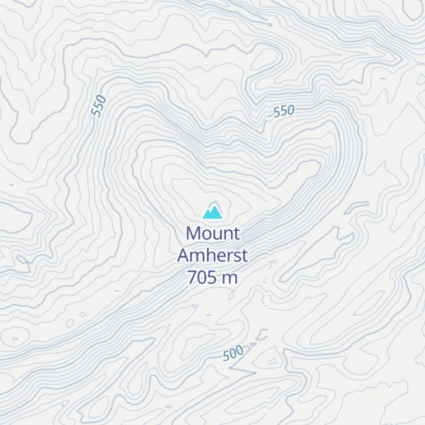 Map of Mount Amherst