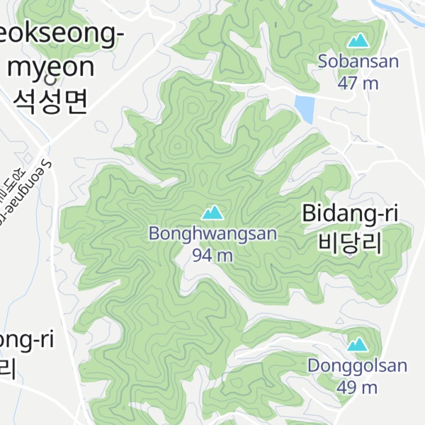 Map of Bonghwangsan