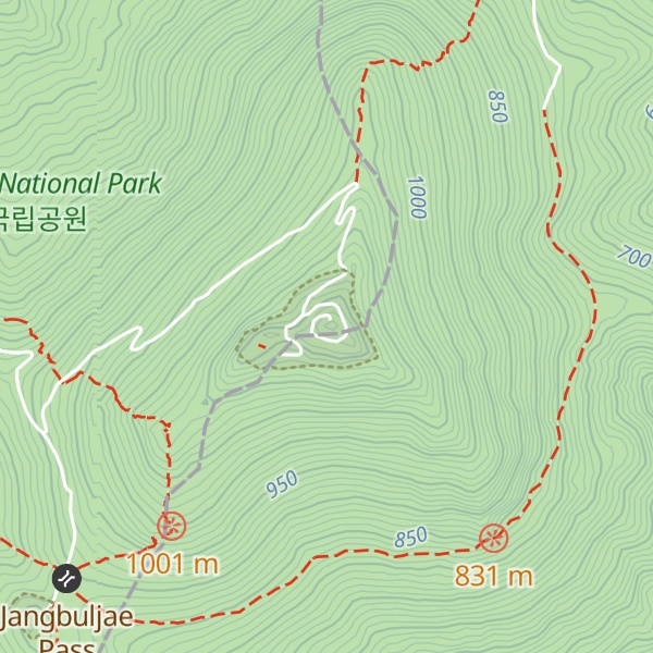 Map of Mudeungsan
