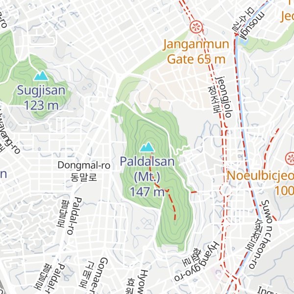Map of Paldalsan (Mt.)