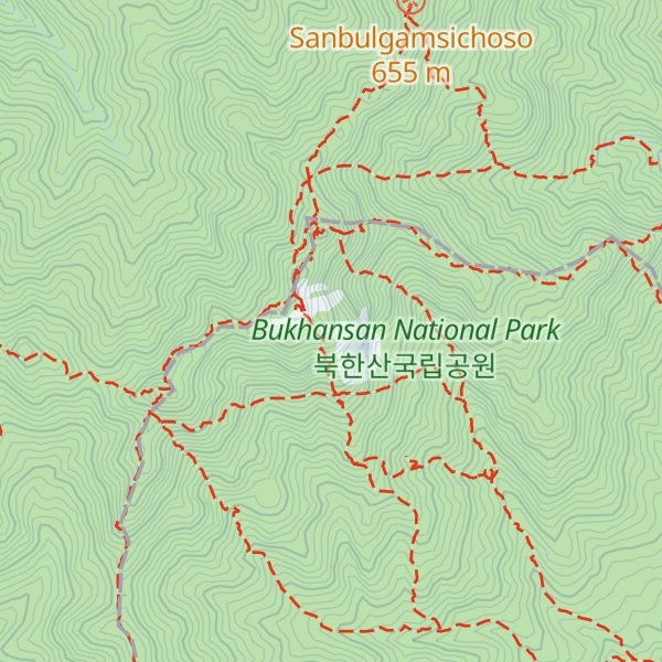 Map of Manjangbong Peak