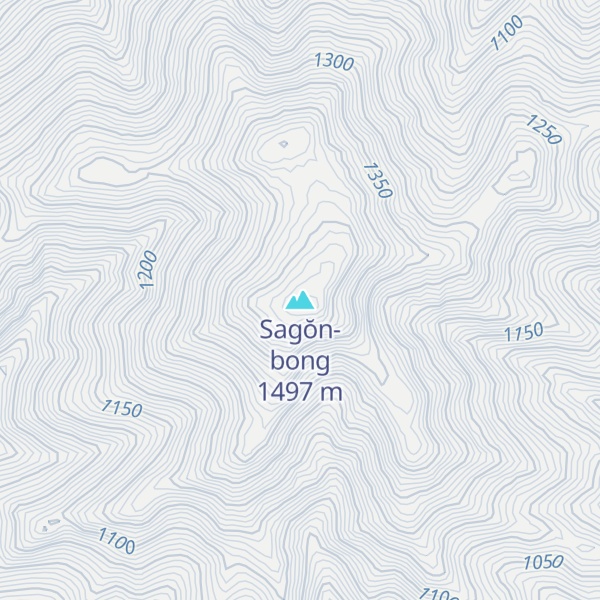 Map of Sagŏn-bong