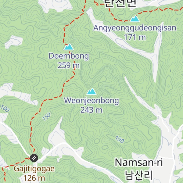 Map of Weonjeonbong