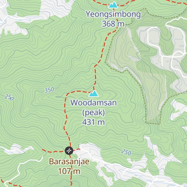Map of Woodamsan (peak)