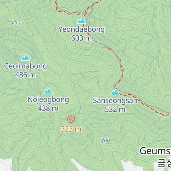 Map of Jangdaebong