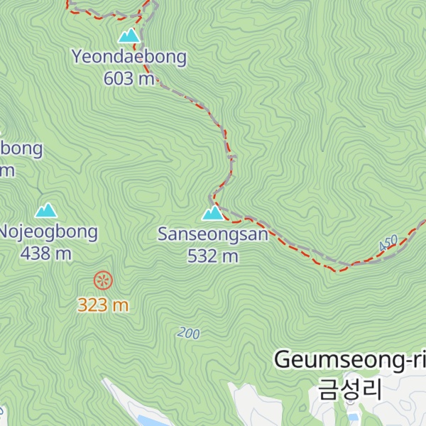 Map of Sanseongsan