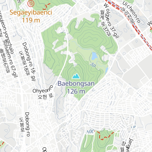 Map of Baebongsan