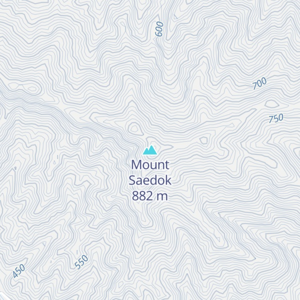 Map of Mount Saedok