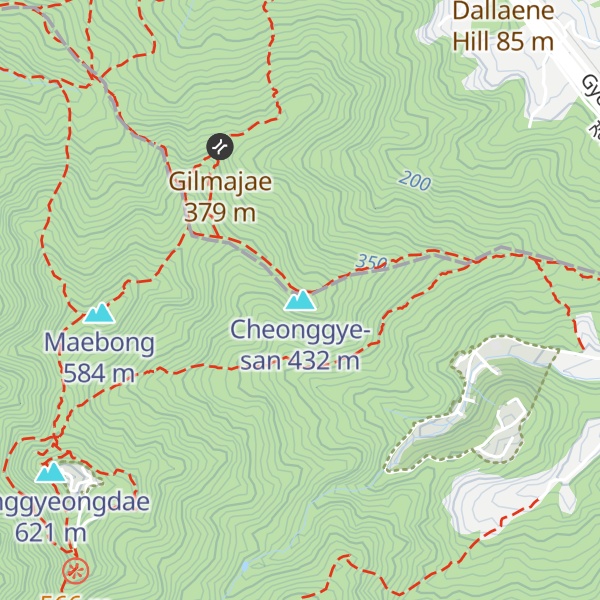 Map of Cheonggye-san