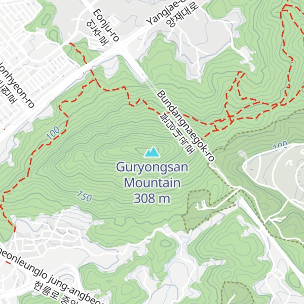 Map of Guryongsan Mountain
