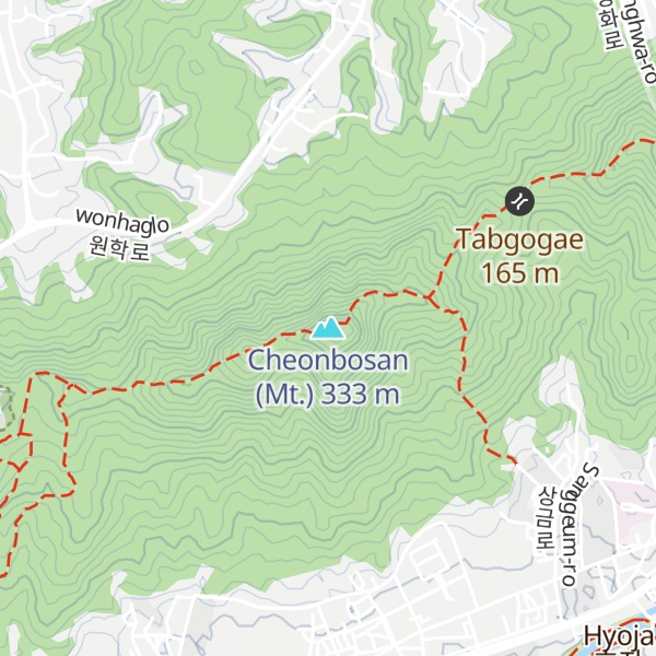Map of Cheonbosan (Mt.)