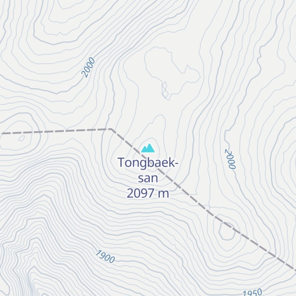 Map of Tongbaek-san
