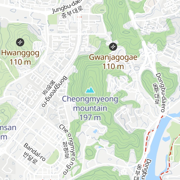 Map of Cheongmyeong mountain
