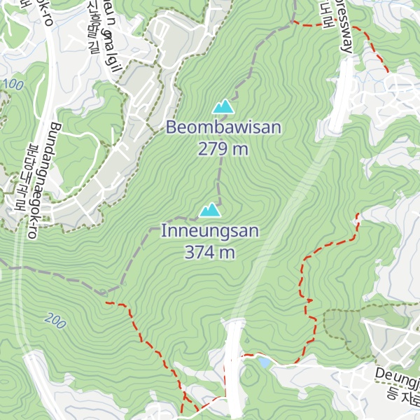 Map of Inneungsan