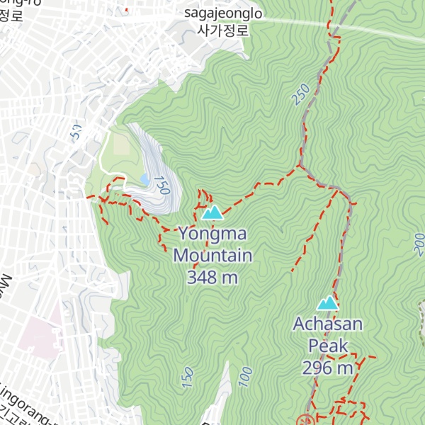 Map of Yongma Mountain