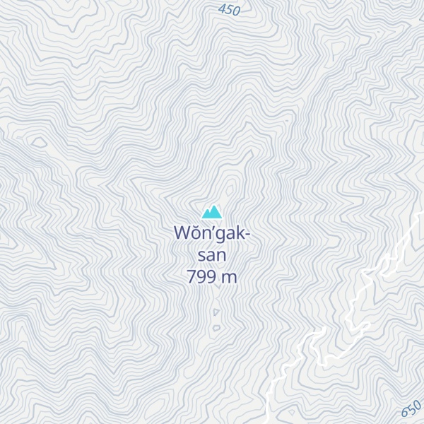 Map of Wŏn’gak-san