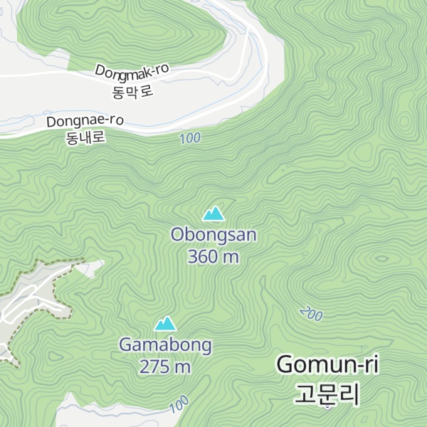 Map of Obongsan
