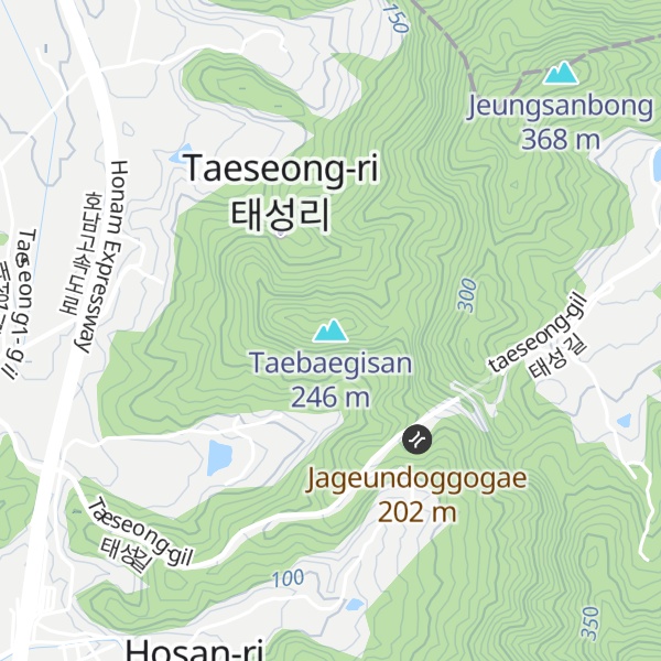 Map of Taebaegisan