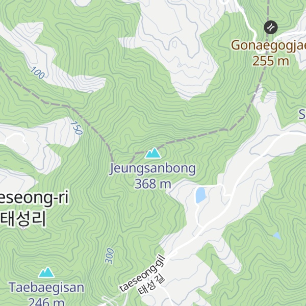 Map of Jeungsanbong