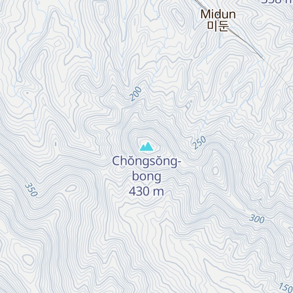 Map of Chŏngsŏng-bong
