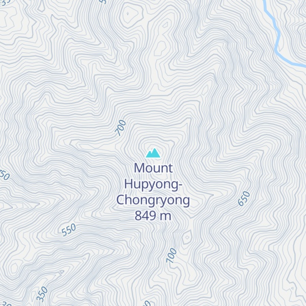 Map of Mount Hupyong-Chongryong