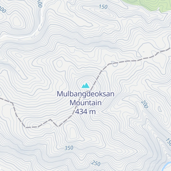Map of Mulbangdeoksan Mountain
