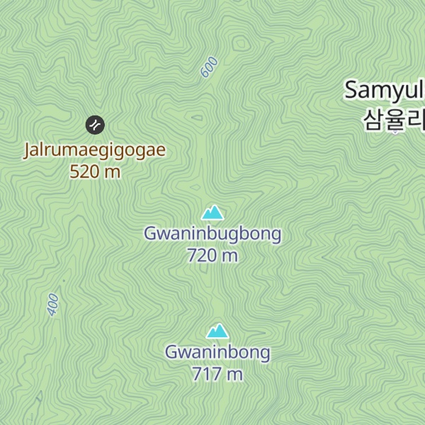 Map of Gwaninbugbong