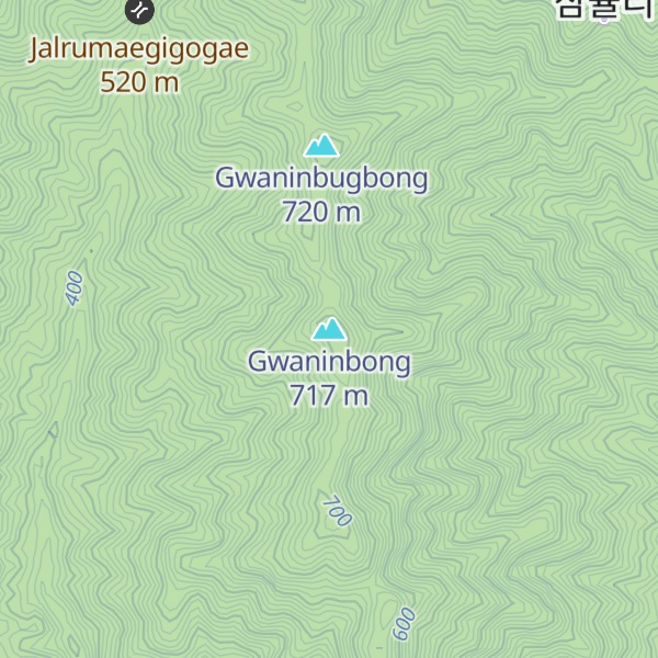 Map of Gwaninbong