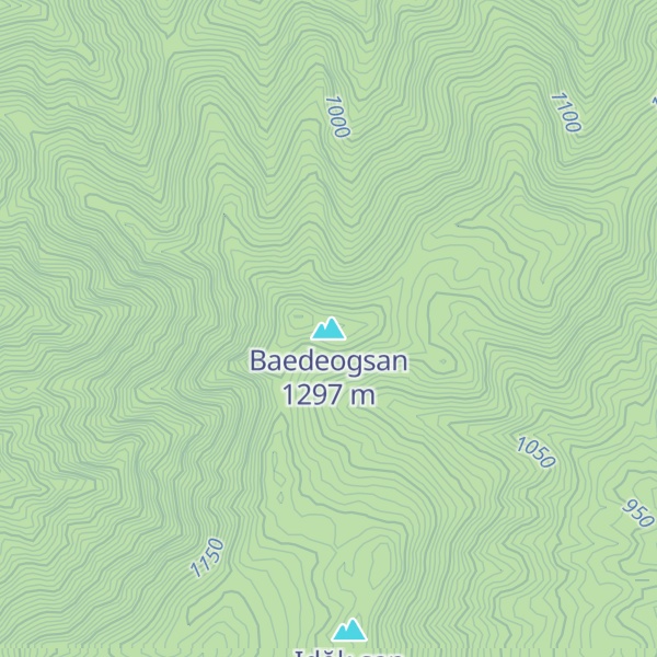 Map of Baedeogsan