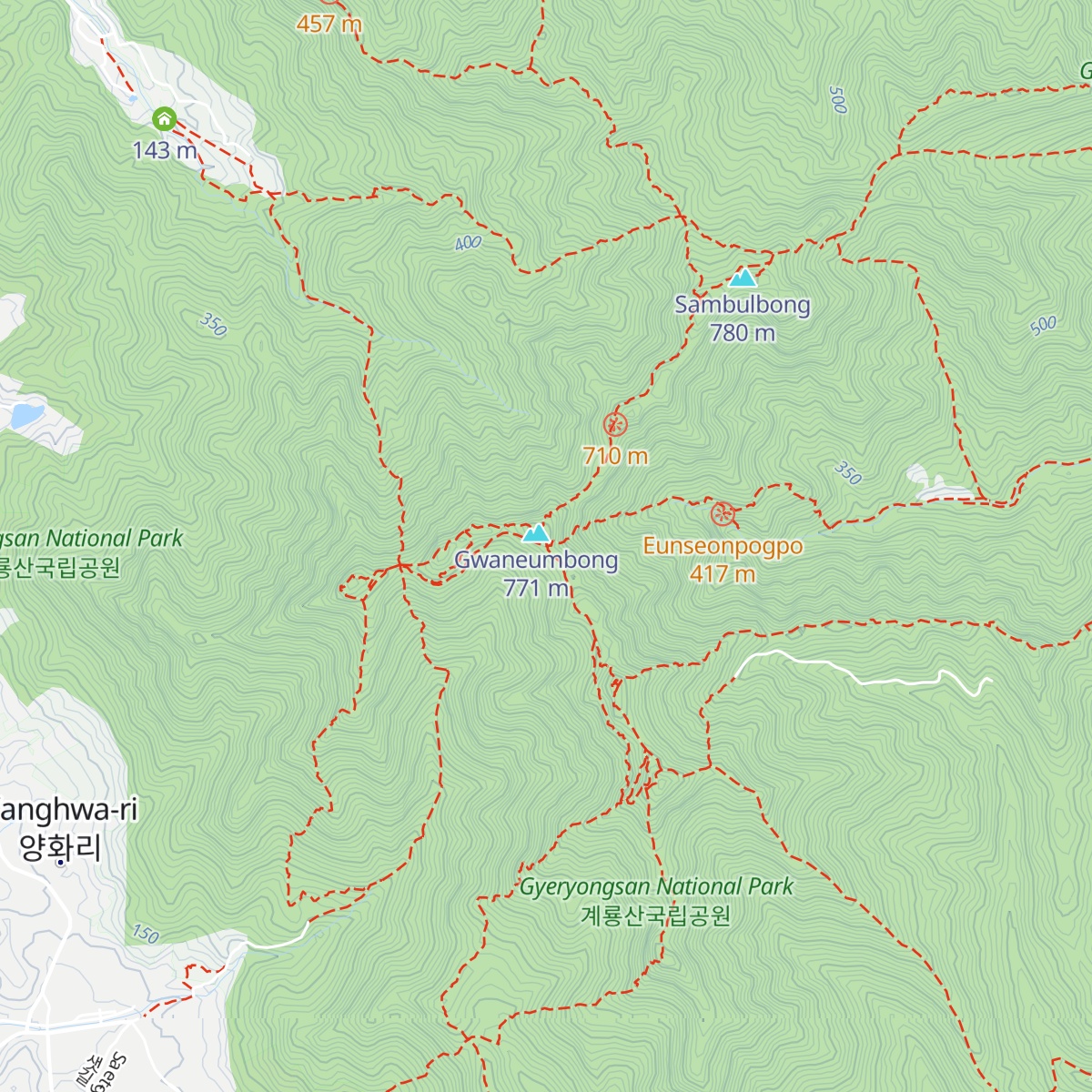 Gyeryongsangugribgongweon Gingeubjaenan Anjeonswimteo map