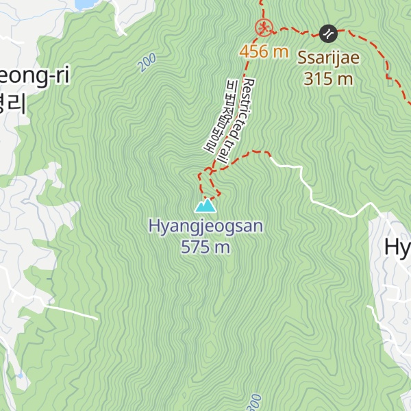 Map of Hyangjeogsan