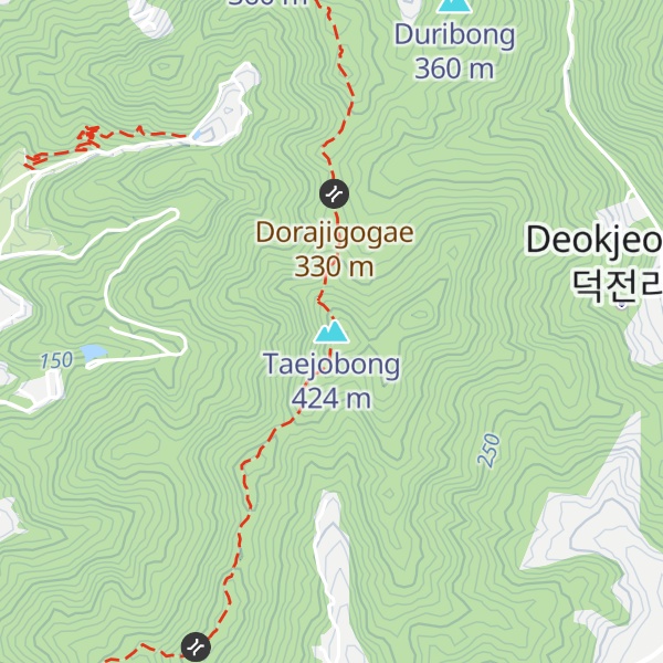 Map of Taejobong