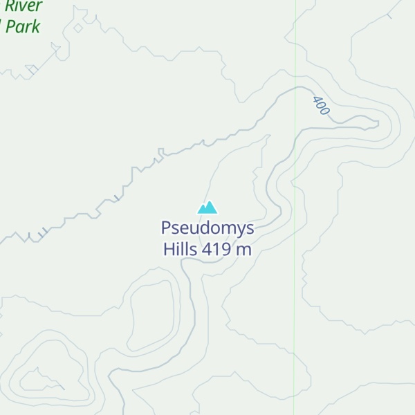 Map of Pseudomys Hills